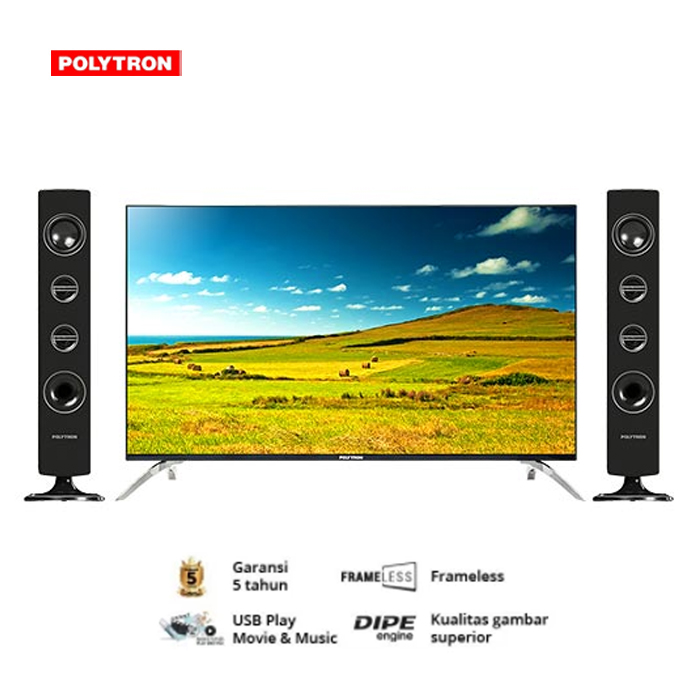 Polytron Cinemax Frameless LED TV 40" - 40T8950 